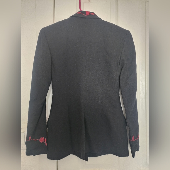 Vintage Moshary, blazer, size 2, red and black, wool. - Picture 5 of 11